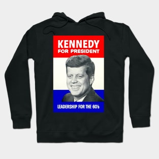 Kennedy Vintage 1960 Restored Presidential Election Poster Hoodie